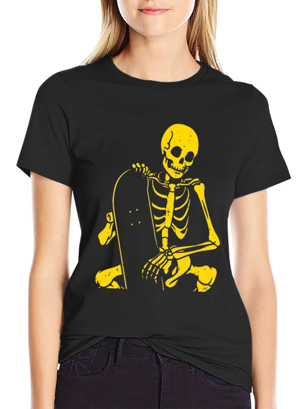 Skeleton Skateboarder Graphic Tee - Cool & Edgy product image 2
