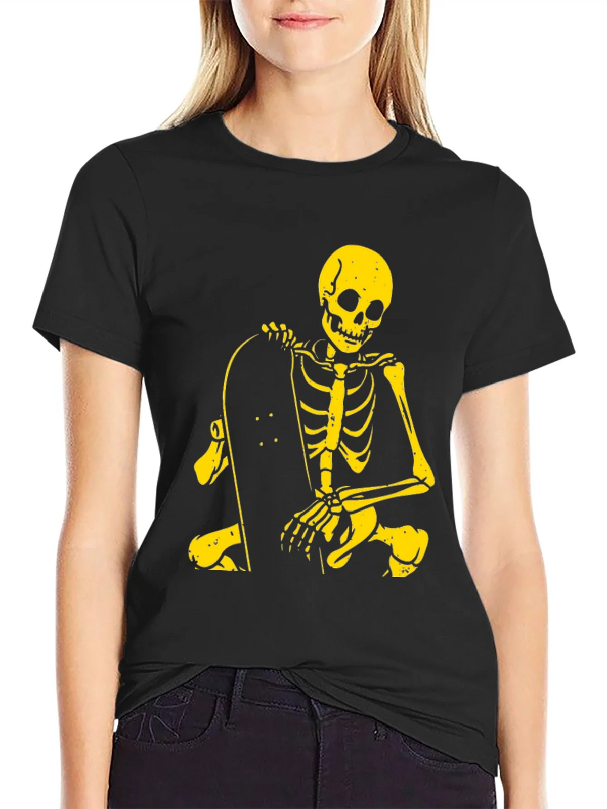 Skeleton Skateboarder Graphic Tee - Cool & Edgy product image 2