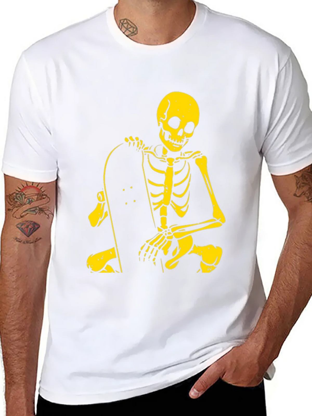Skeleton Skateboarder Graphic Tee - Cool & Edgy product image 7