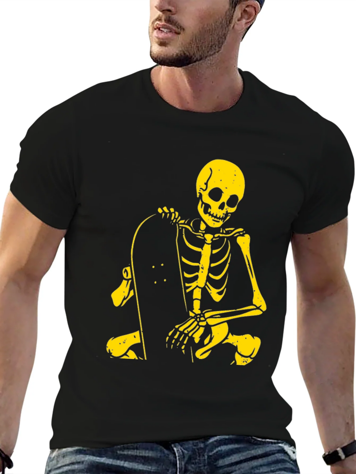 Skeleton Skateboarder Graphic Tee - Cool & Edgy product image 6