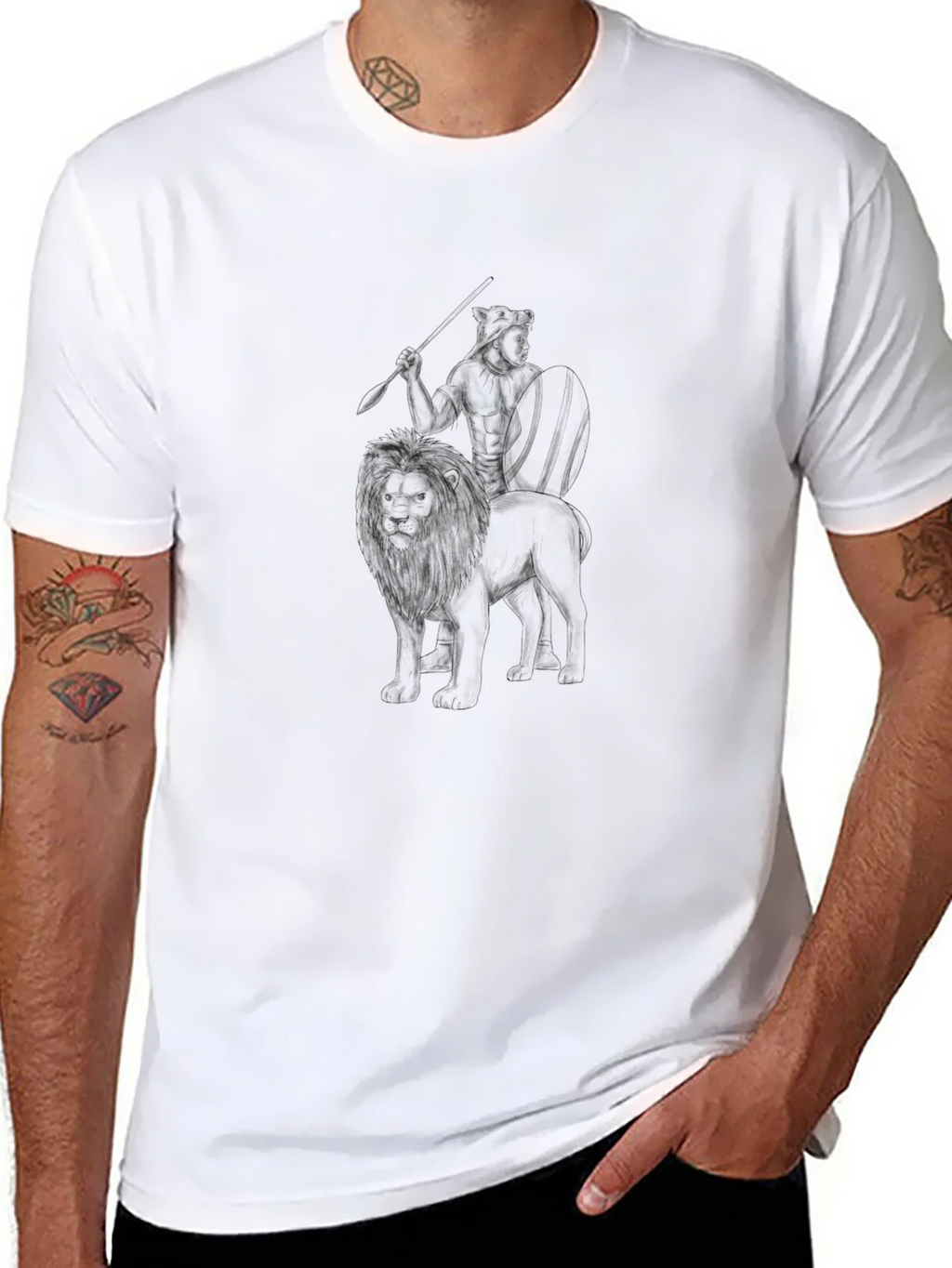 Lion Rider Black Graphic Tee product image 7