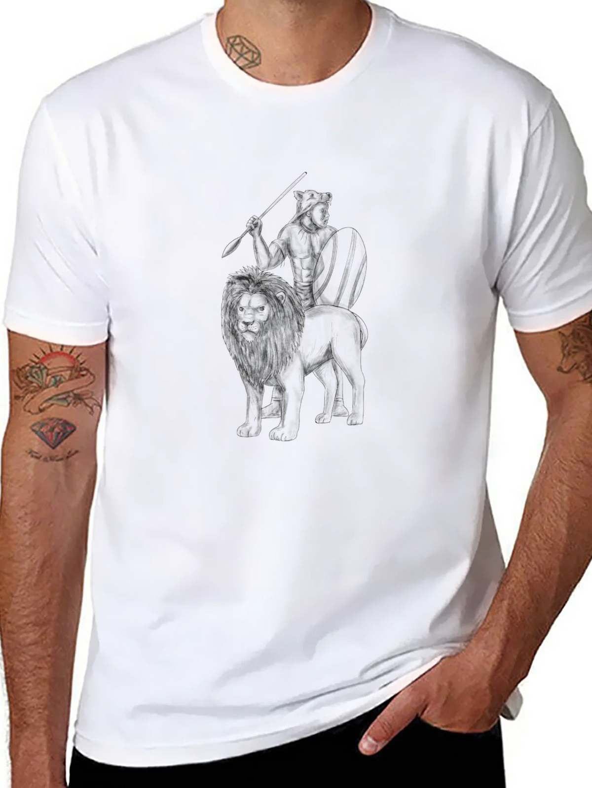 Lion Rider Black Graphic Tee product image 7