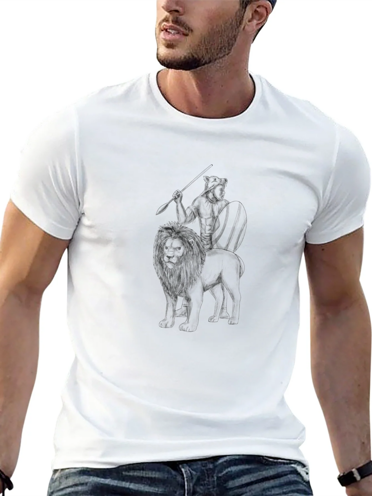 Lion Rider Black Graphic Tee product image 12