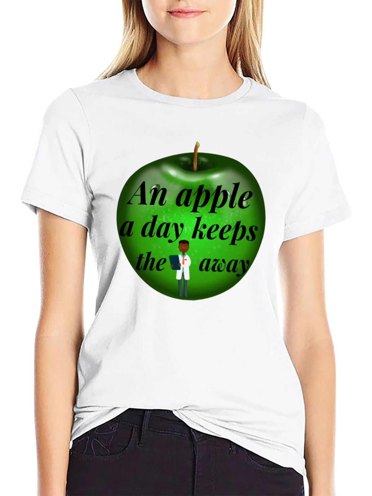 Funny Apple a Day Doctor T-Shirt product image 8