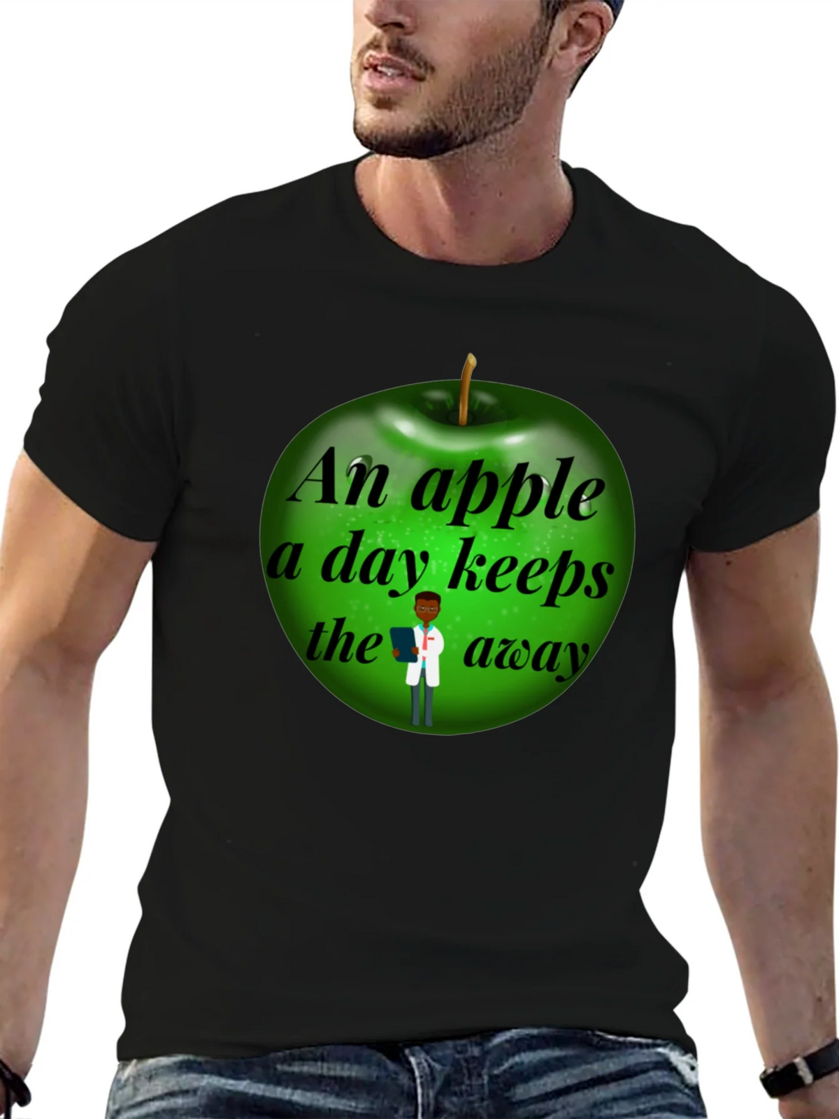Funny Apple a Day Doctor T-Shirt product image 6