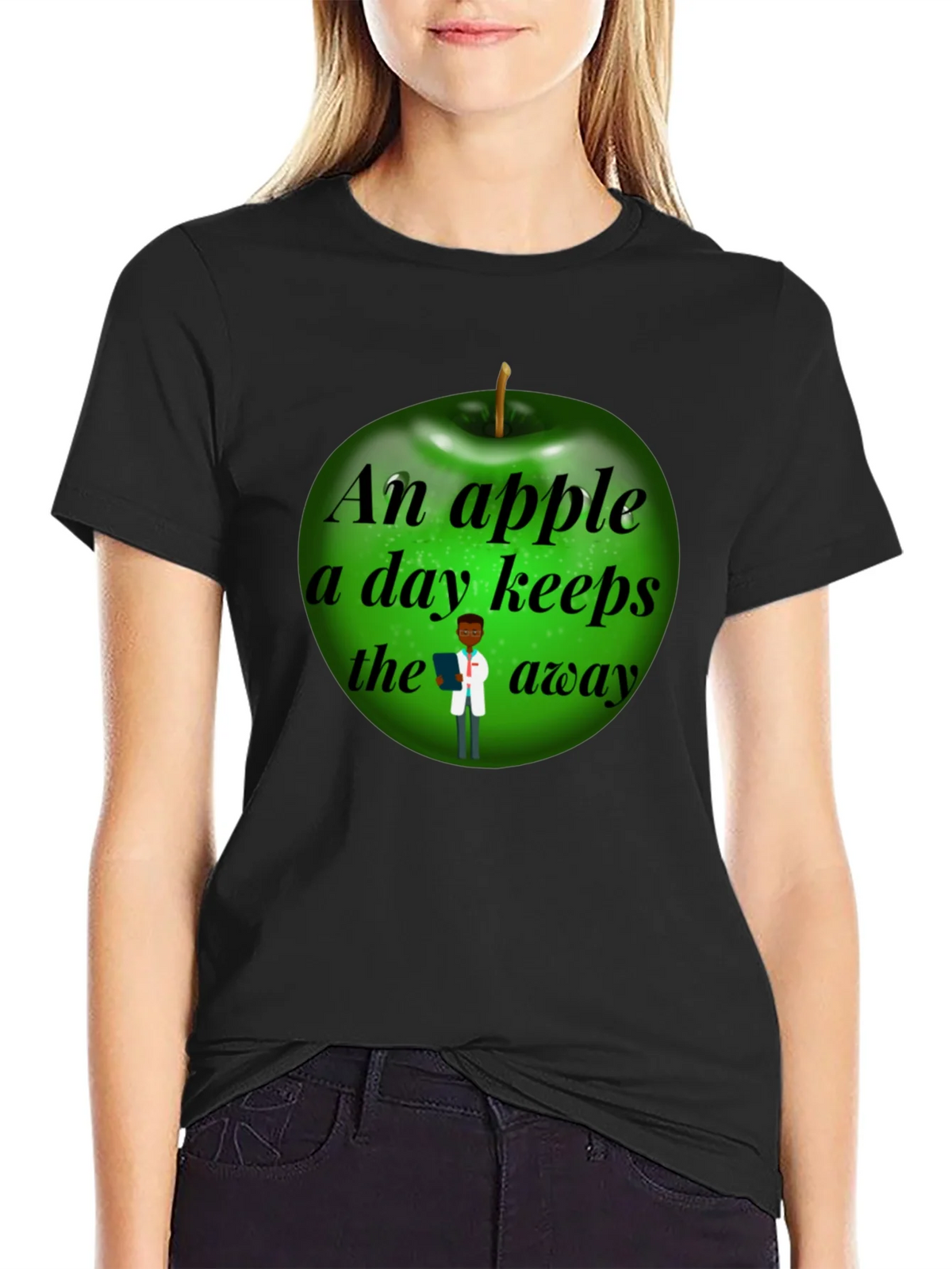 Funny Apple a Day Doctor T-Shirt product image 2