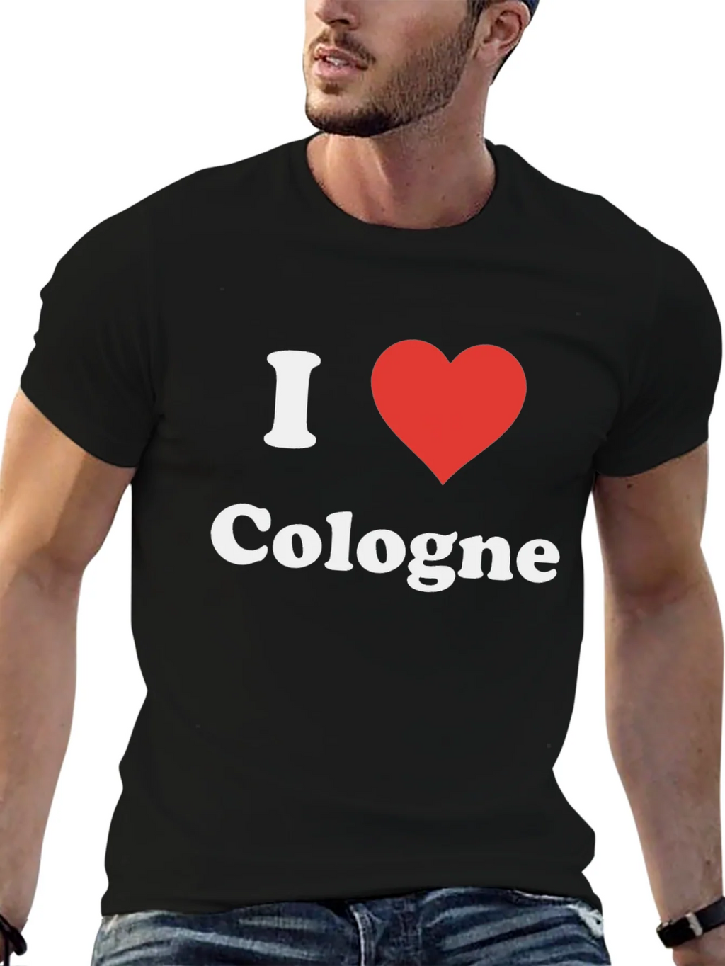 I Heart Cologne T-Shirt - Black Graphic Tee product image 6