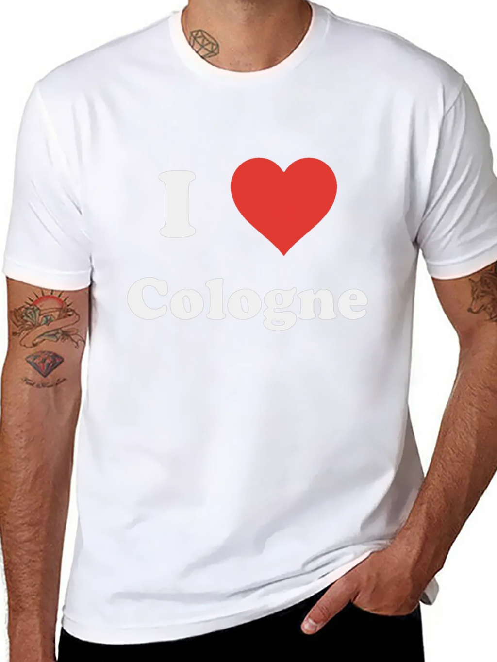 I Heart Cologne T-Shirt - Black Graphic Tee product image 7