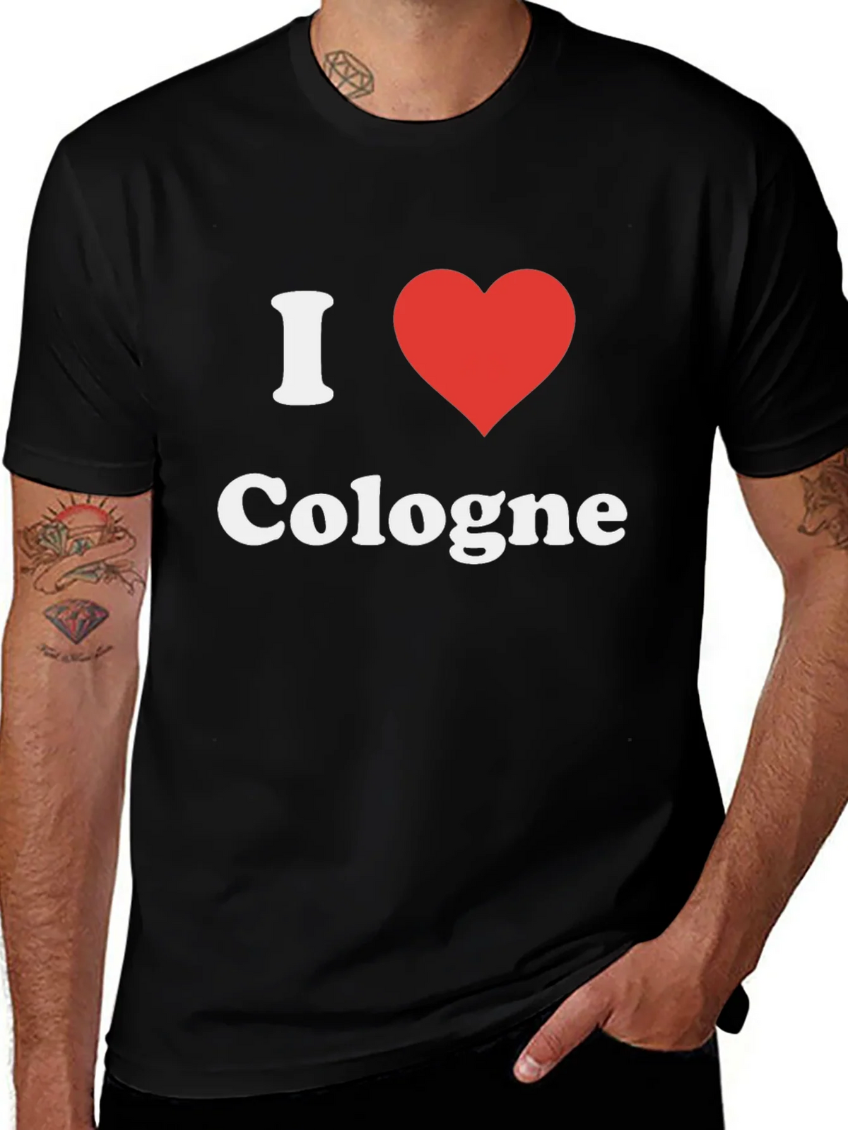 I Heart Cologne T-Shirt - Black Graphic Tee product image 1