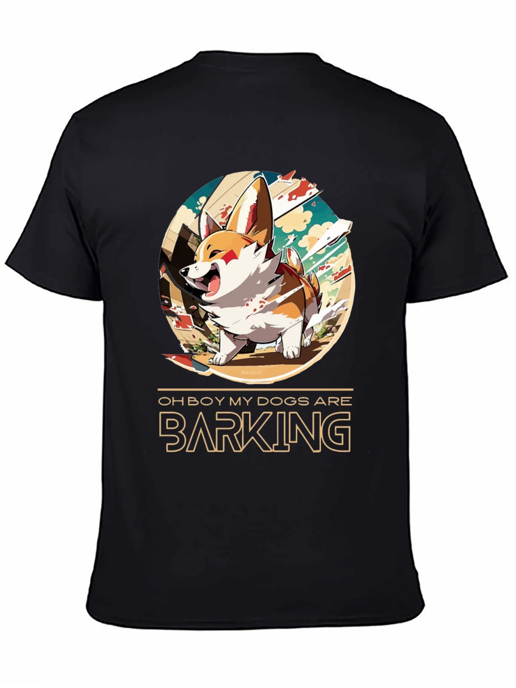 Funny Oh Boy My Dogs are Barking Corgi T-Shirt product image 4