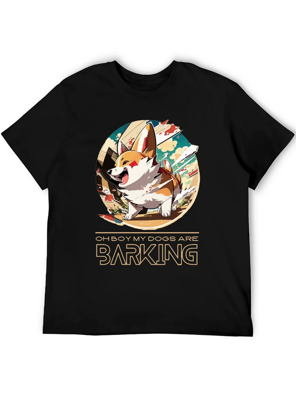 Funny Oh Boy My Dogs are Barking Corgi T-Shirt product image 5