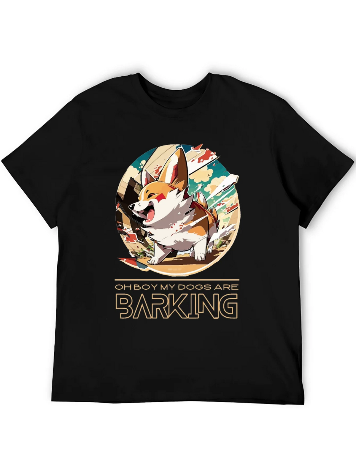Funny Oh Boy My Dogs are Barking Corgi T-Shirt product image 5