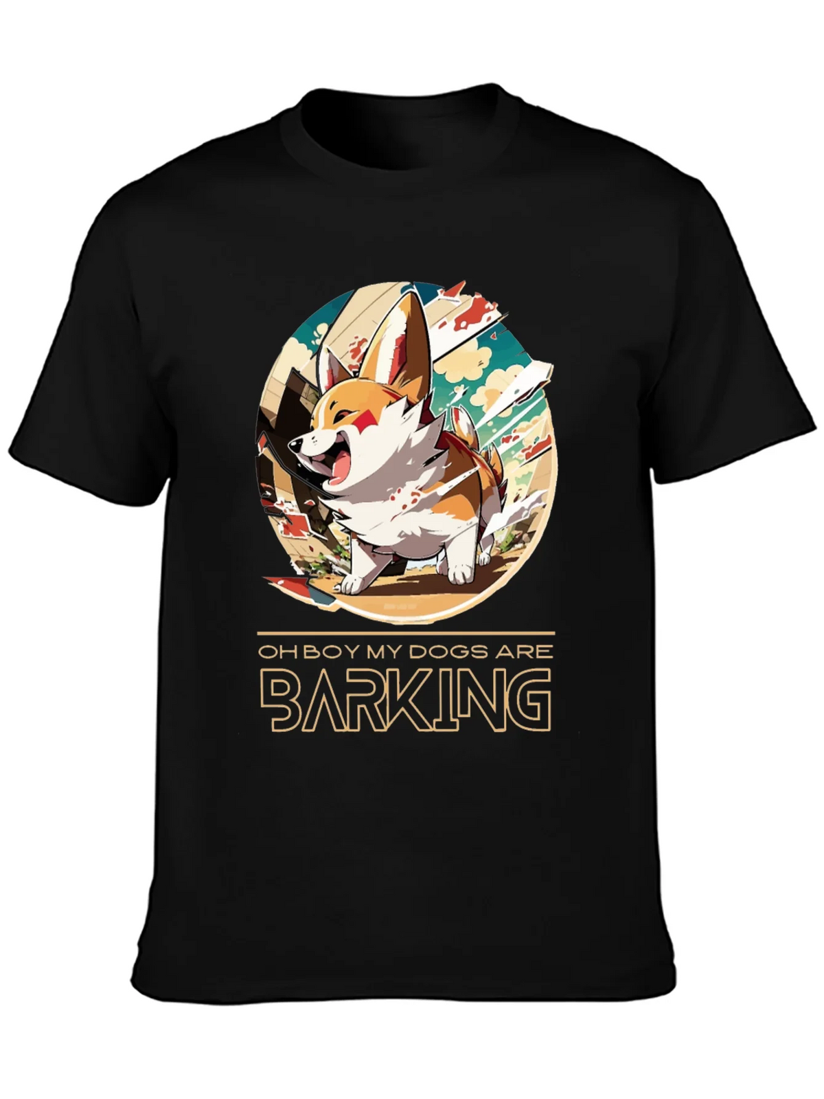 Funny Oh Boy My Dogs are Barking Corgi T-Shirt product image 3