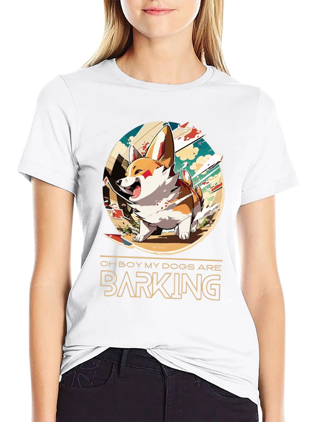 Funny Oh Boy My Dogs are Barking Corgi T-Shirt product image 8