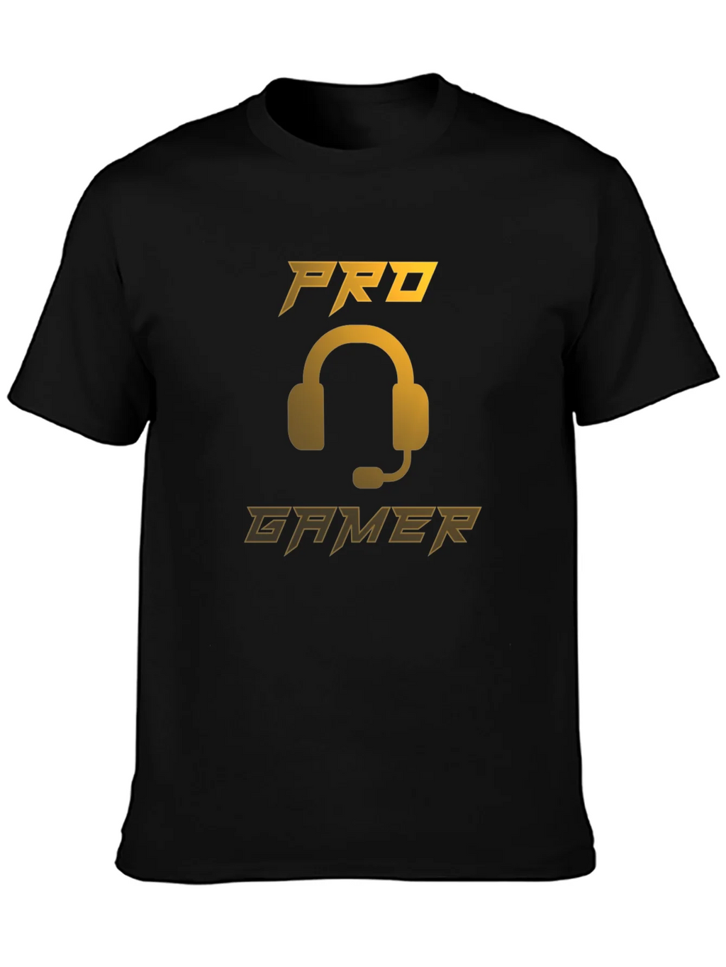 Pro Gamer Black T-Shirt - Gaming Headset Design product image 3