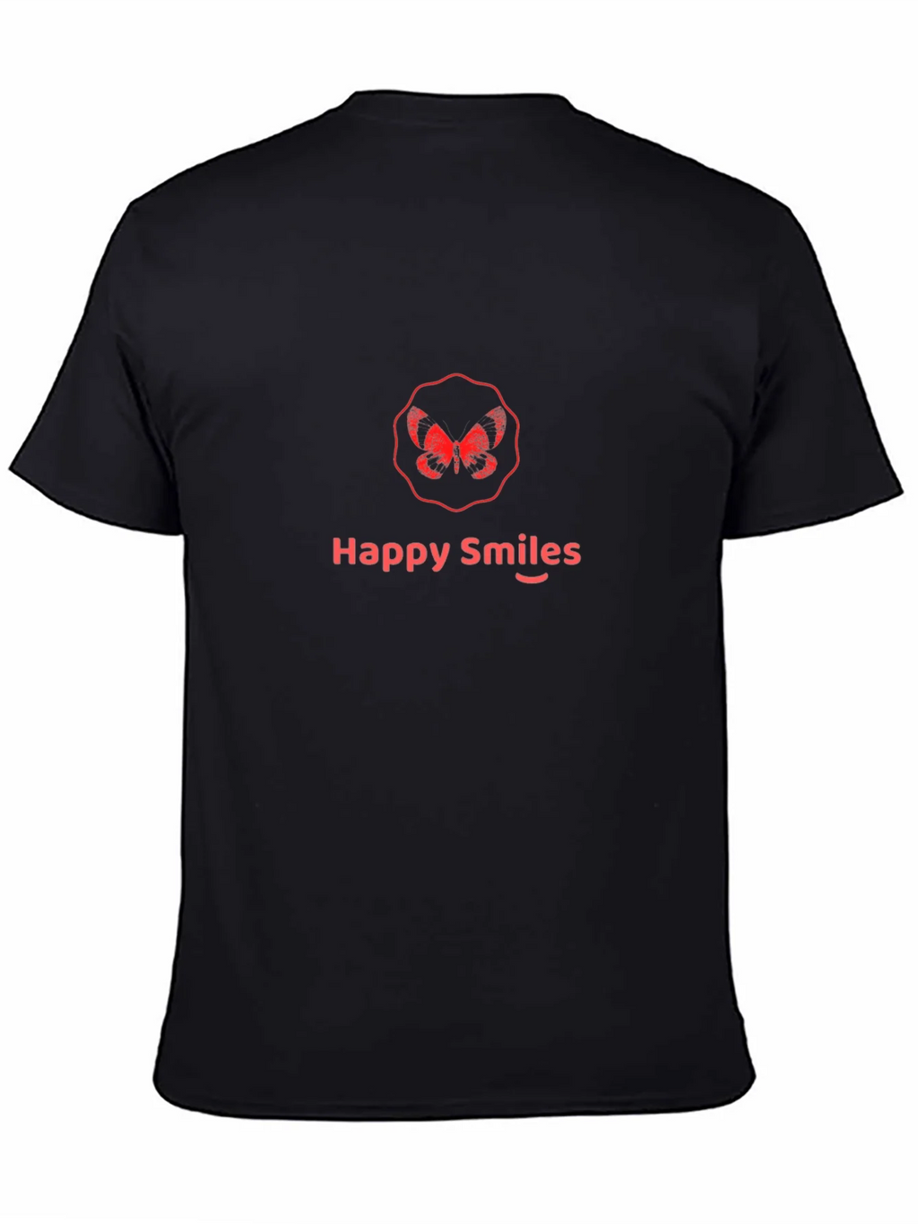 Happy Smiles Black T-Shirt - Butterfly Logo product image 4