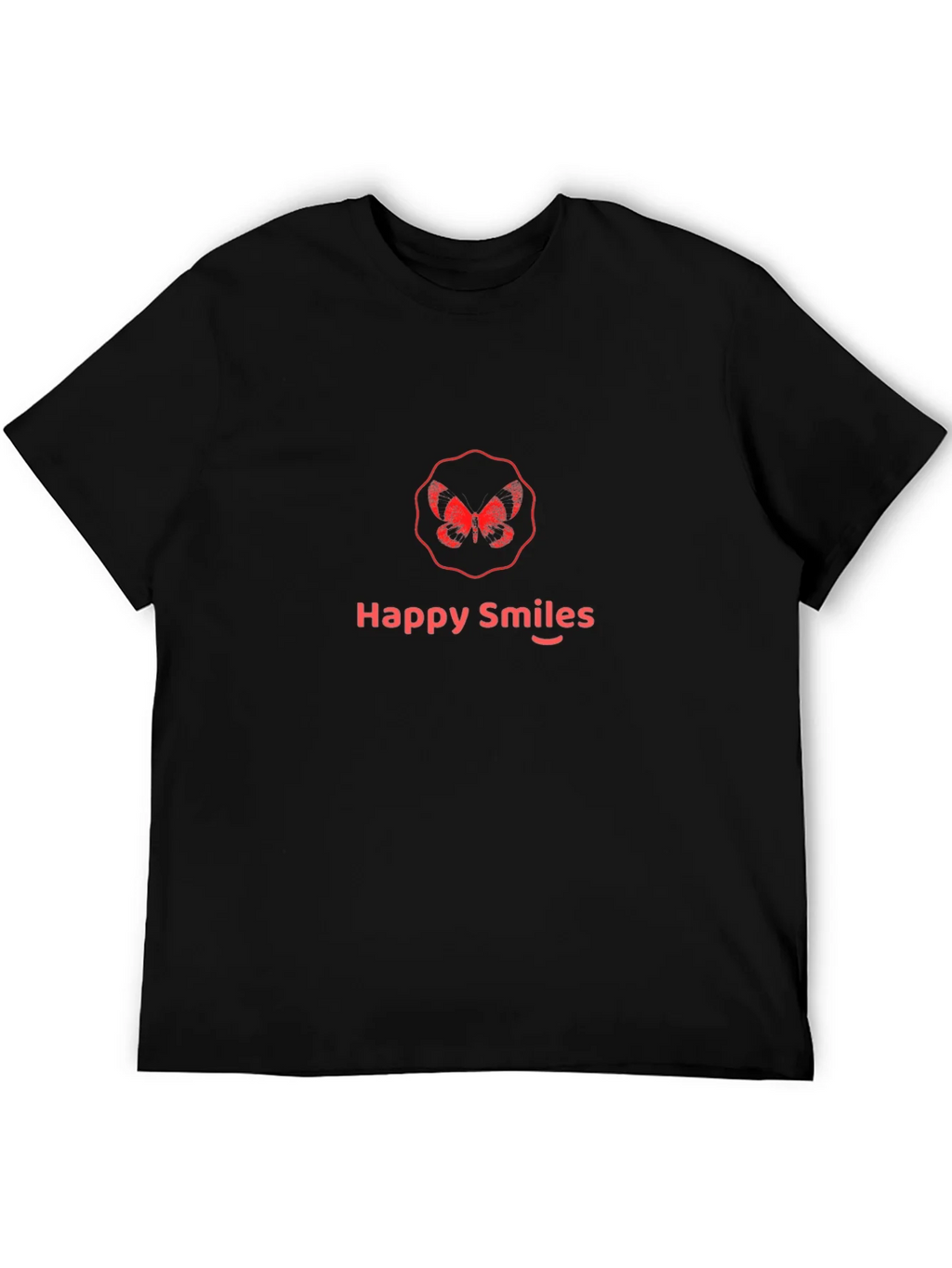 Happy Smiles Black T-Shirt - Butterfly Logo product image 5