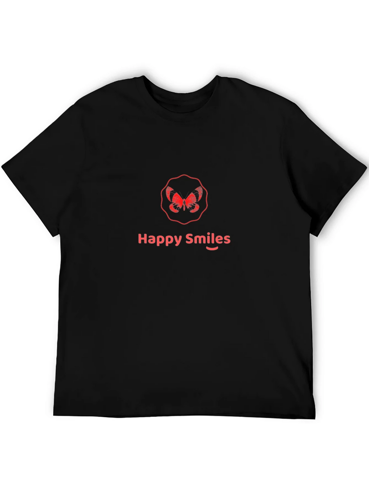 Happy Smiles Black T-Shirt - Butterfly Logo product image 5