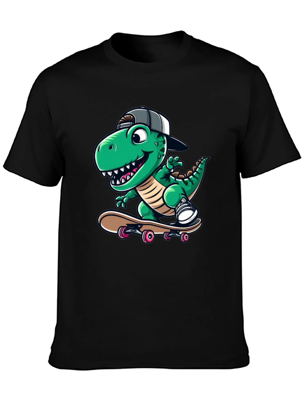 Cool Dinosaur Skateboarder T-Shirt product image 3