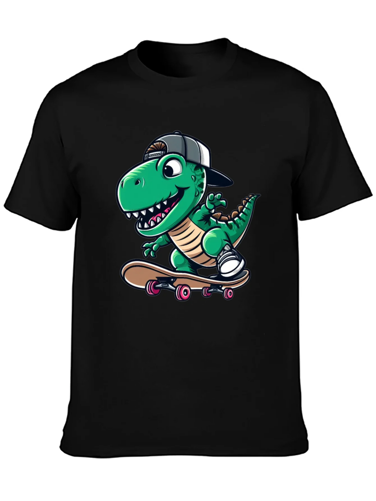 Cool Dinosaur Skateboarder T-Shirt product image 3