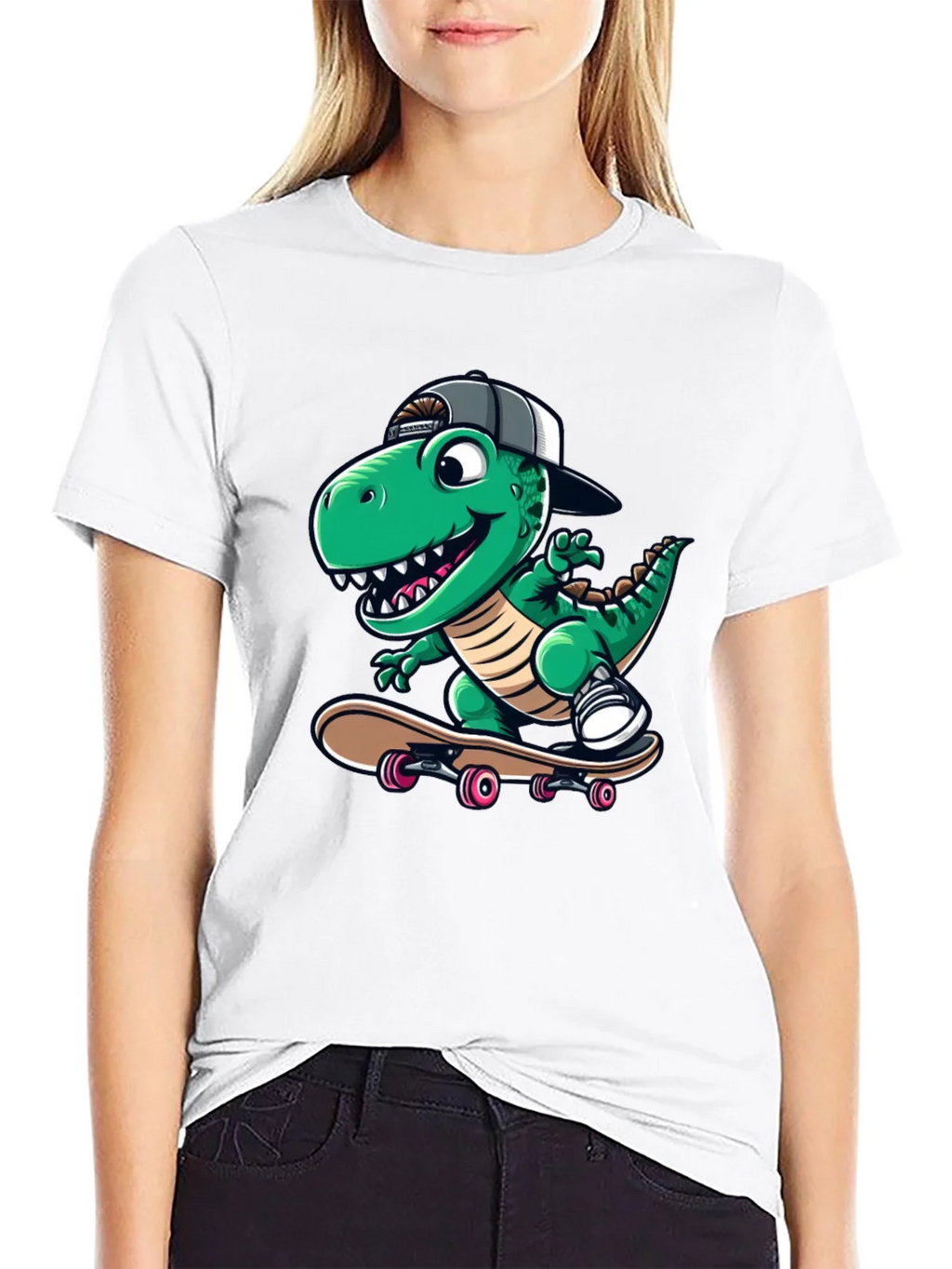 Cool Dinosaur Skateboarder T-Shirt product image 8