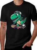 Cool Dinosaur Skateboarder T-Shirt product image 1