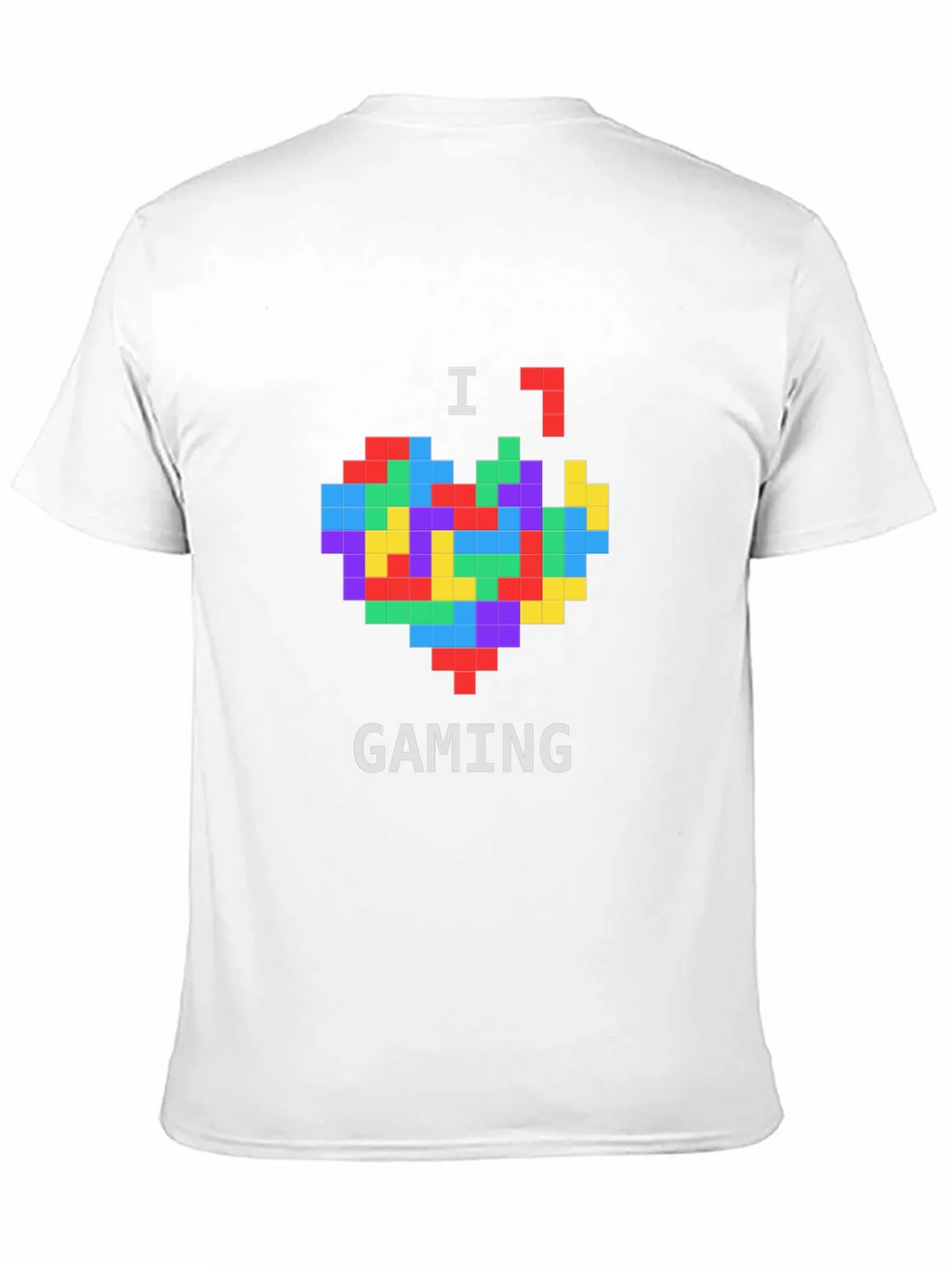 I Love Gaming Pixel Heart Black T-Shirt product image 10
