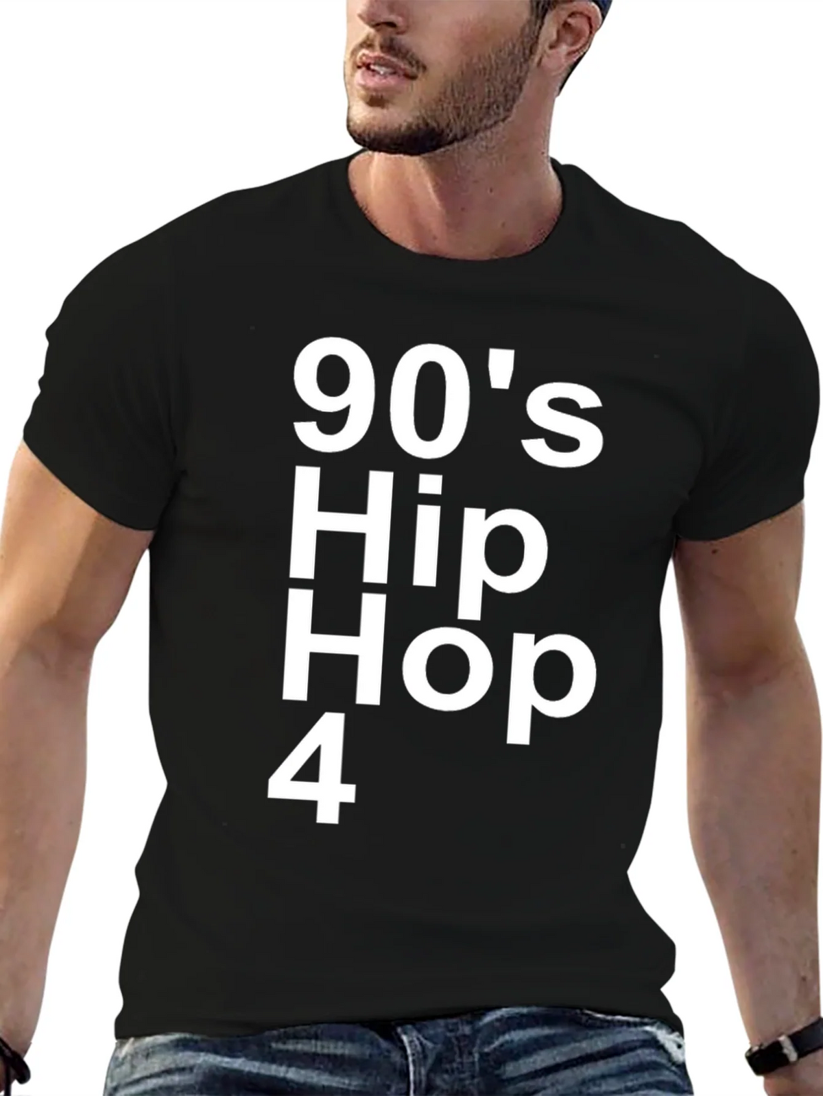 90s Hip Hop 4 Black Graphic Tee product image 6