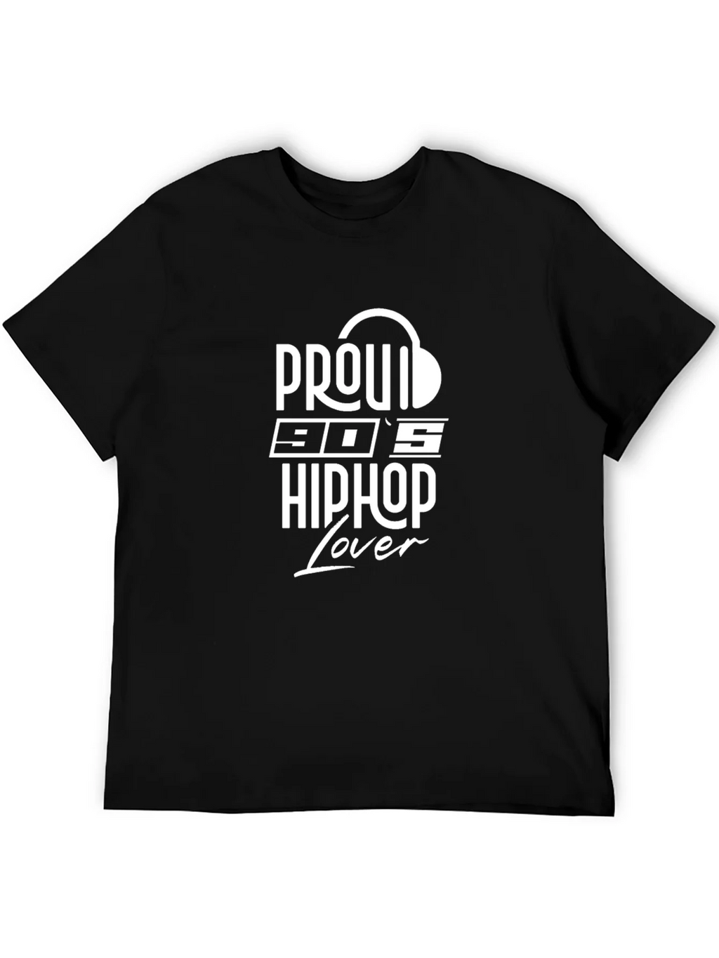 Proud 90s Hip Hop Lover Black T-Shirt product image 5
