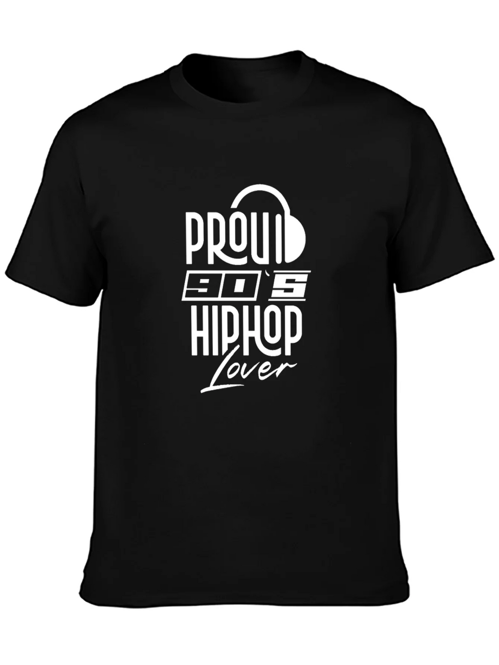 Proud 90s Hip Hop Lover Black T-Shirt product image 3