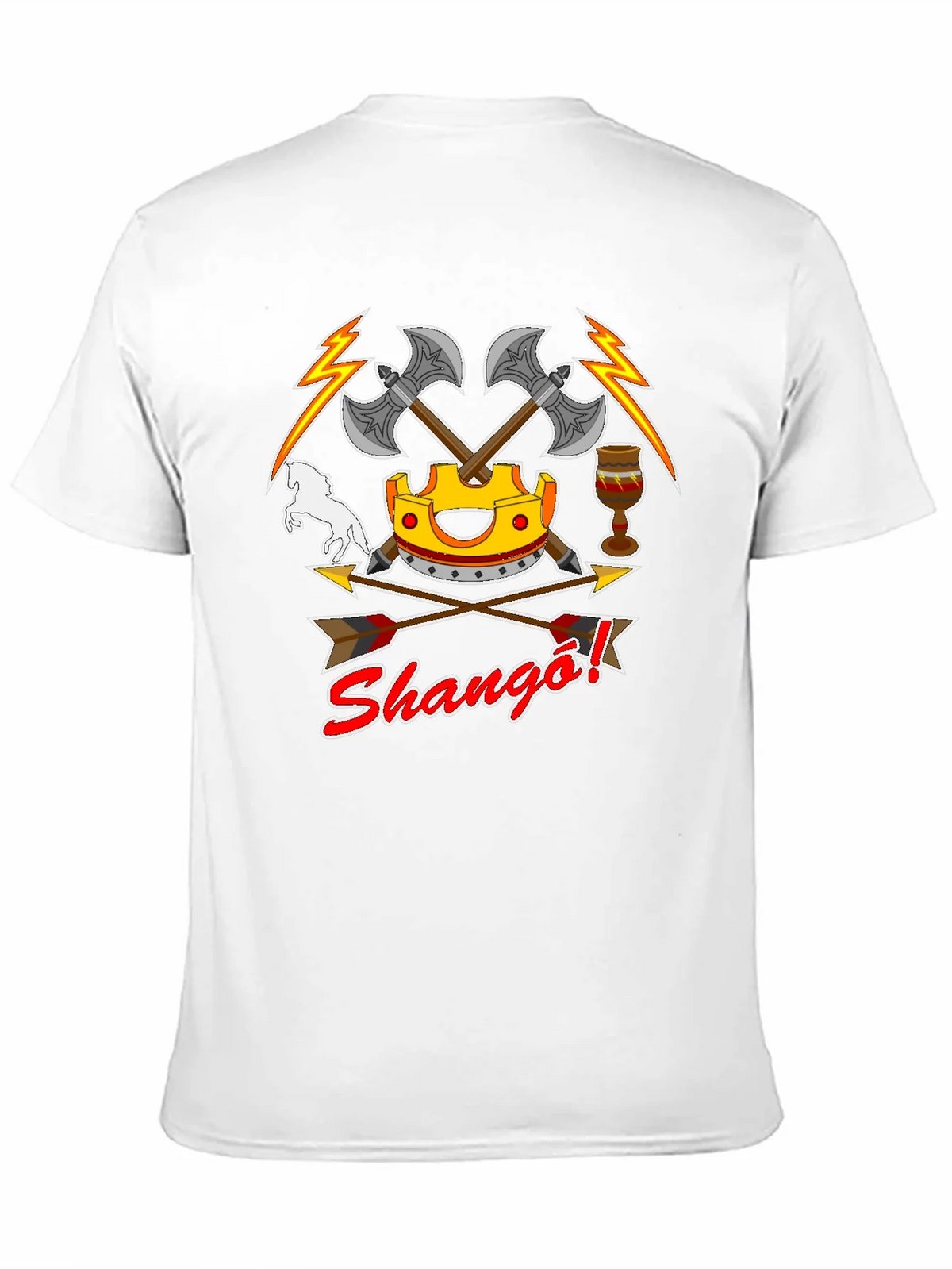 Shango T-Shirt - Axes Crown and African Deity Graphic Tee product image 10