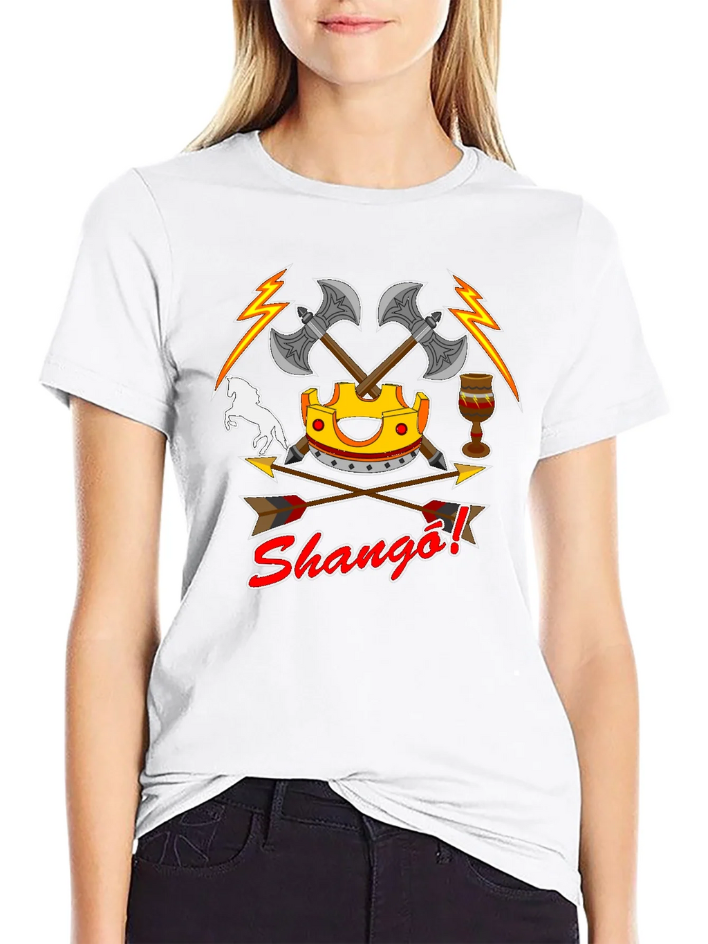Shango T-Shirt - Axes Crown and African Deity Graphic Tee product image 8