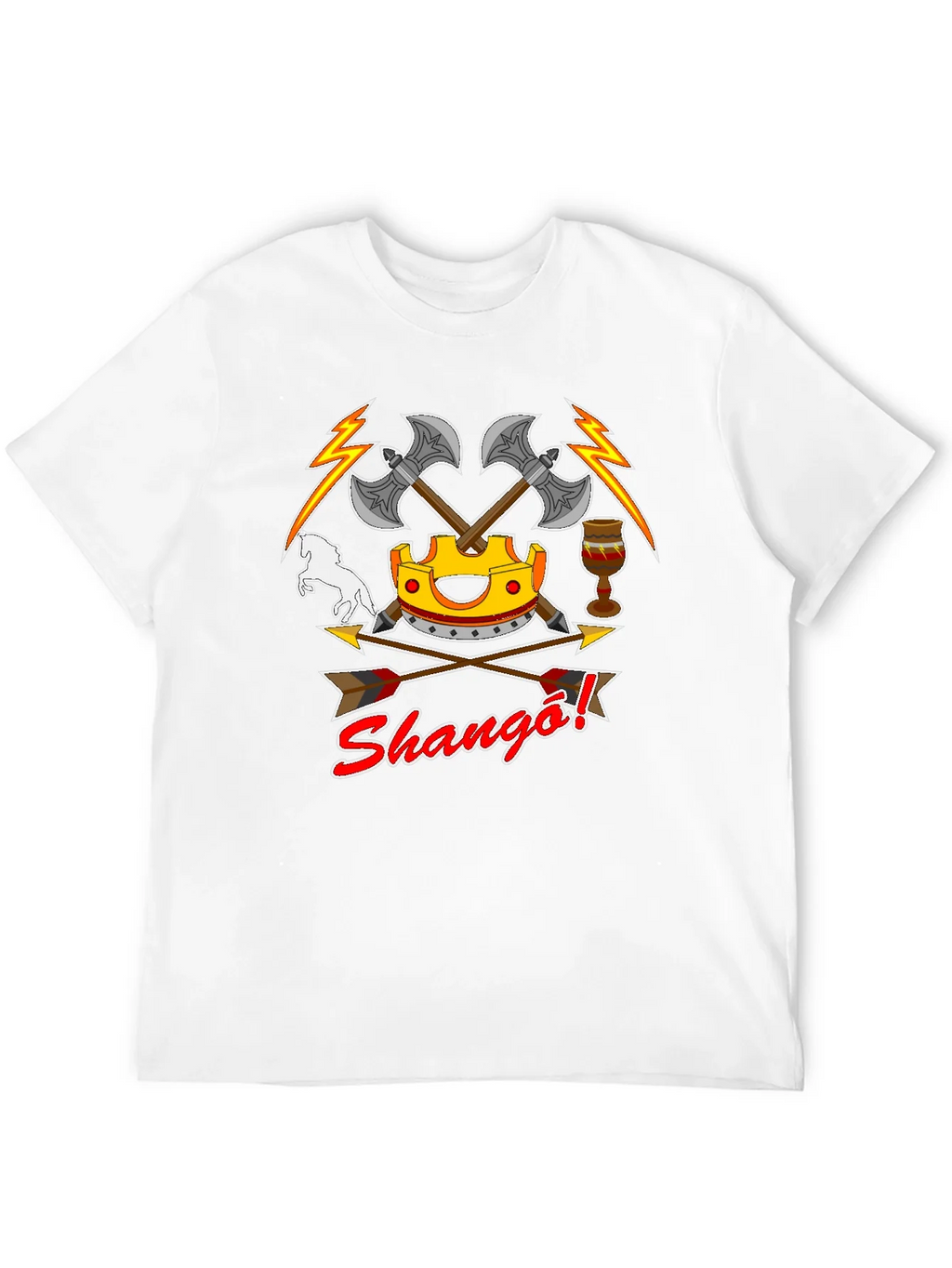 Shango T-Shirt - Axes Crown and African Deity Graphic Tee product image 11