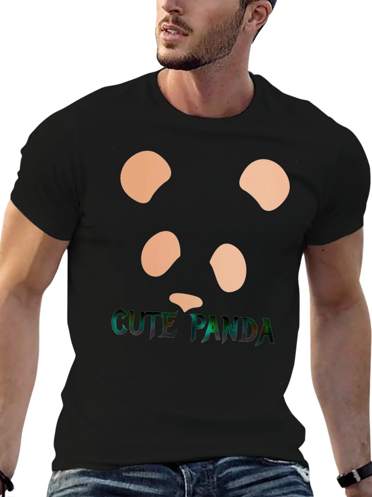 Cute Panda Graphic Tee - Stylish Black T-Shirt product image 6