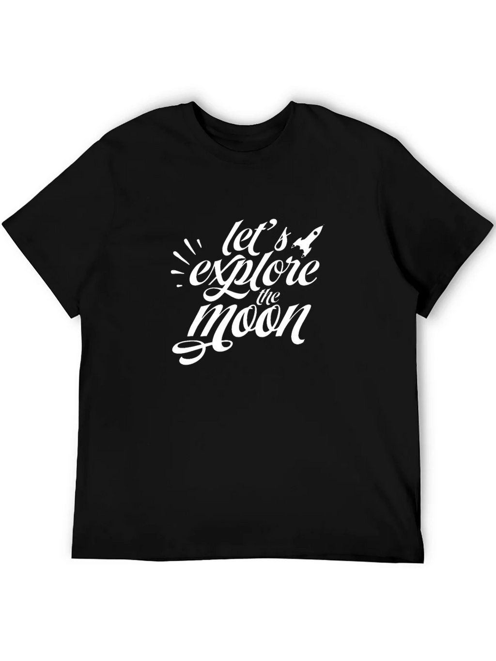 Lets Explore The Moon Black T-Shirt product image 5