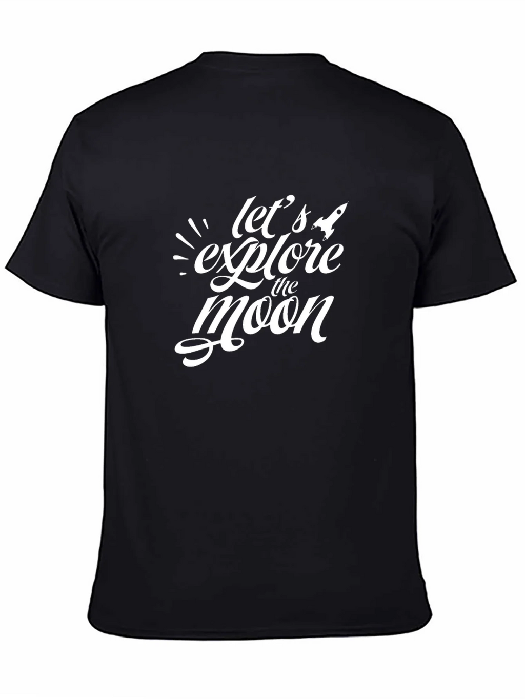 Lets Explore The Moon Black T-Shirt product image 4