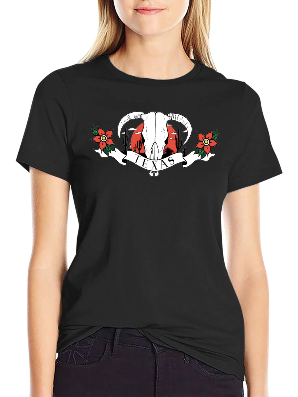 Texas Graphic T-Shirt | Western Bull Skull Tee product image 2