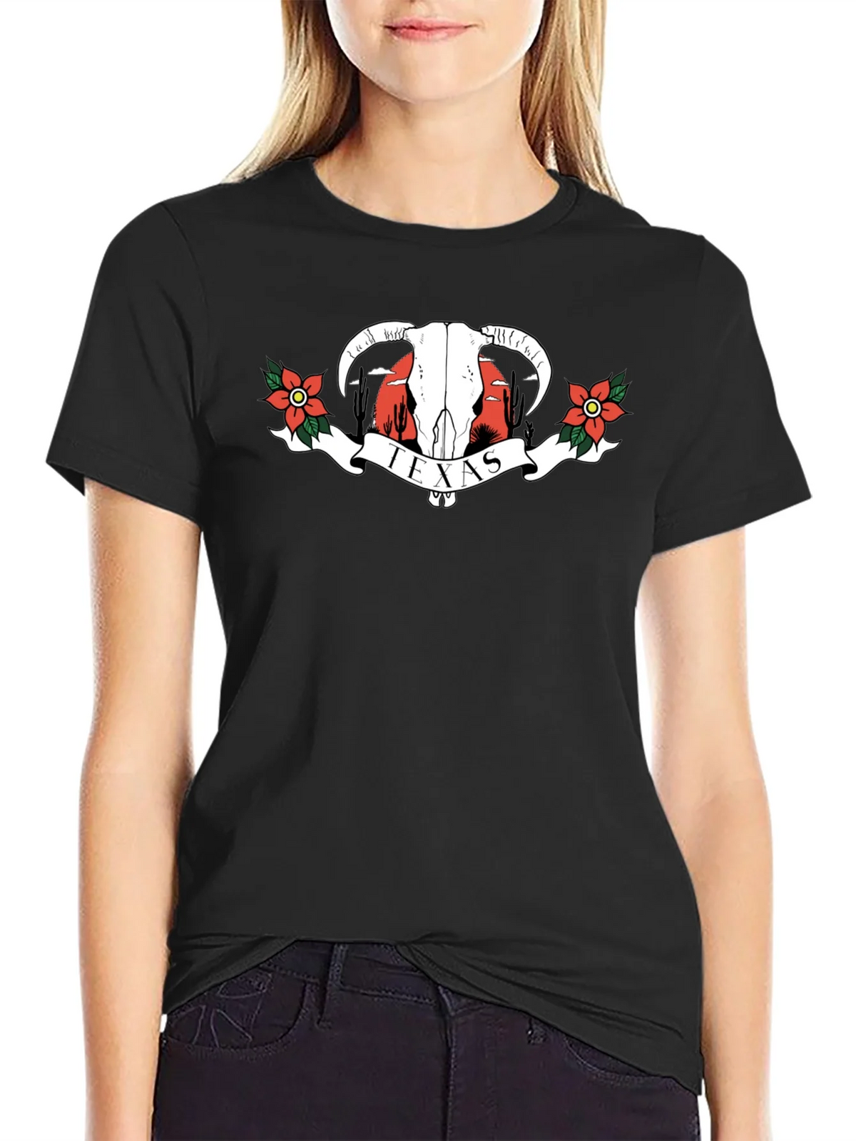Texas Graphic T-Shirt | Western Bull Skull Tee product image 2