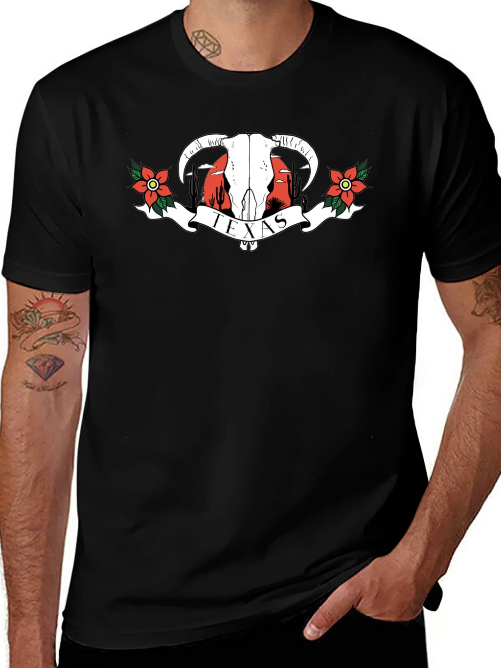 Texas Graphic T-Shirt | Western Bull Skull Tee product image 1
