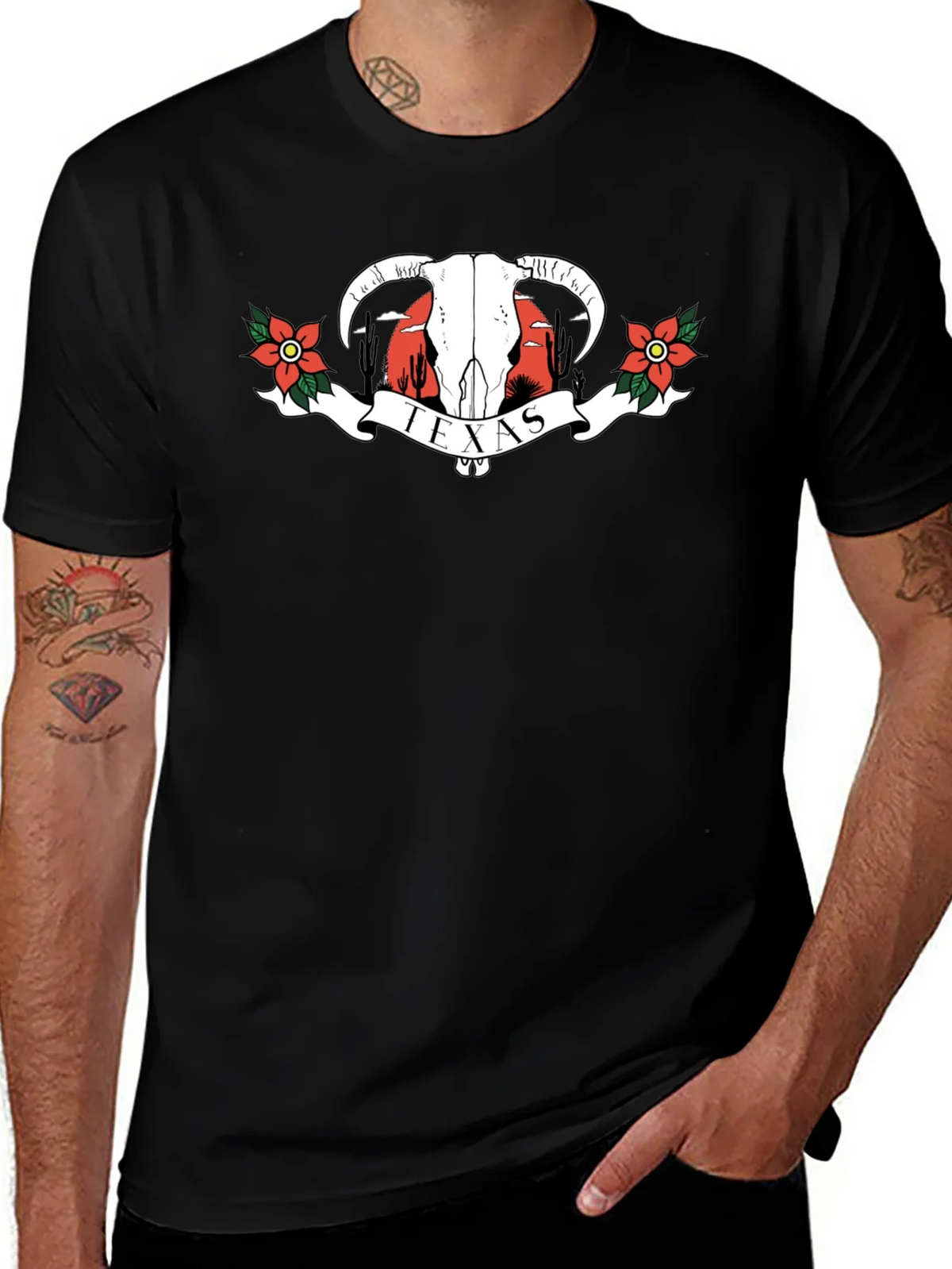 Texas Graphic T-Shirt | Western Bull Skull Tee product image 1