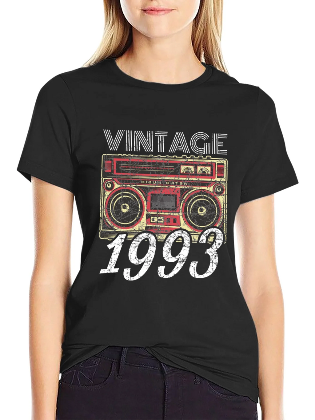 Vintage 1993 Boombox Graphic T-Shirt - Retro Style product image 2