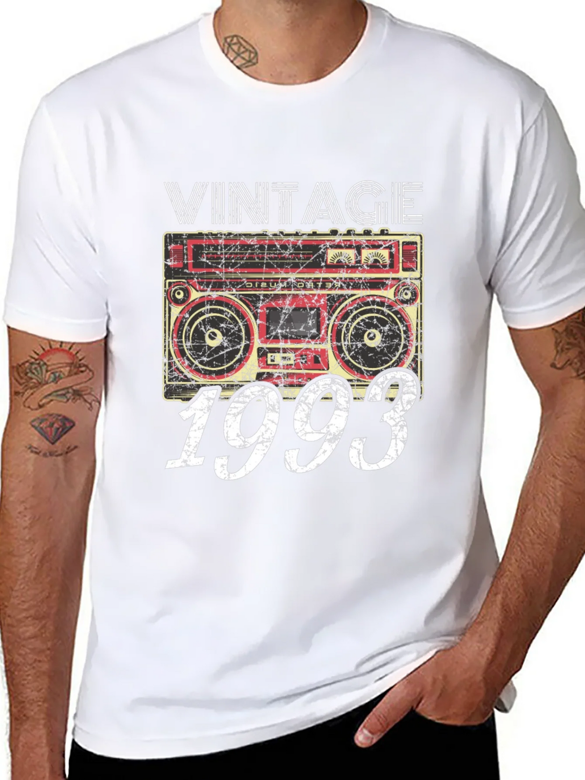 Vintage 1993 Boombox Graphic T-Shirt - Retro Style product image 7