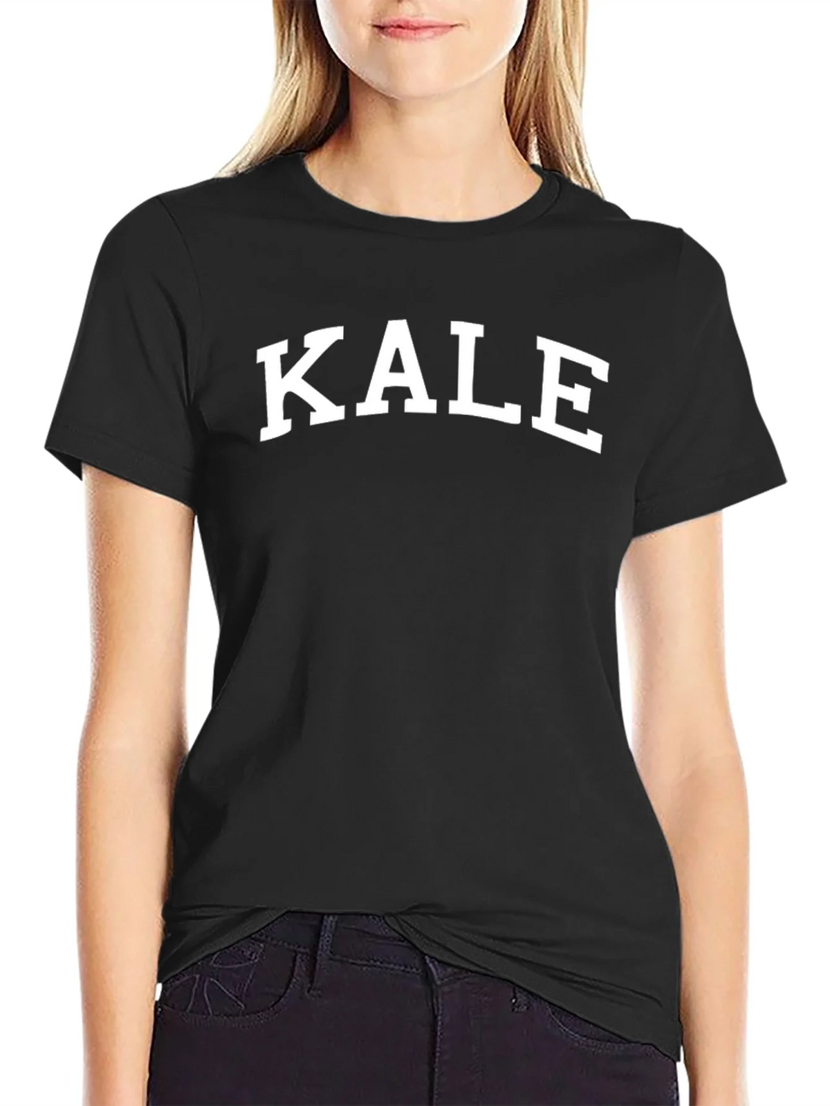 Kale T-Shirt - Black Cotton Graphic Tee product image 2