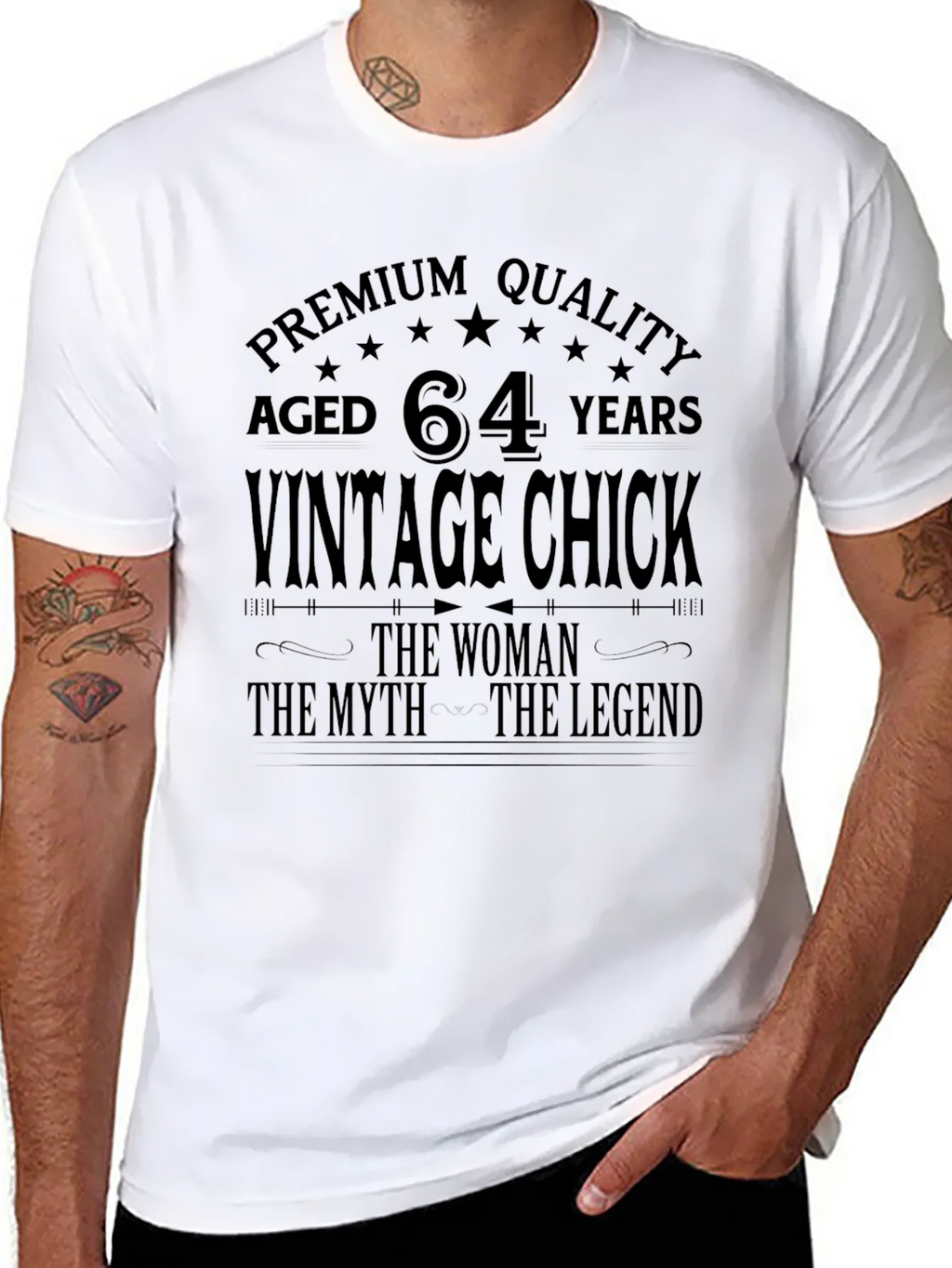 Vintage Chick 64th Birthday Premium Quality T-Shirt product image 7