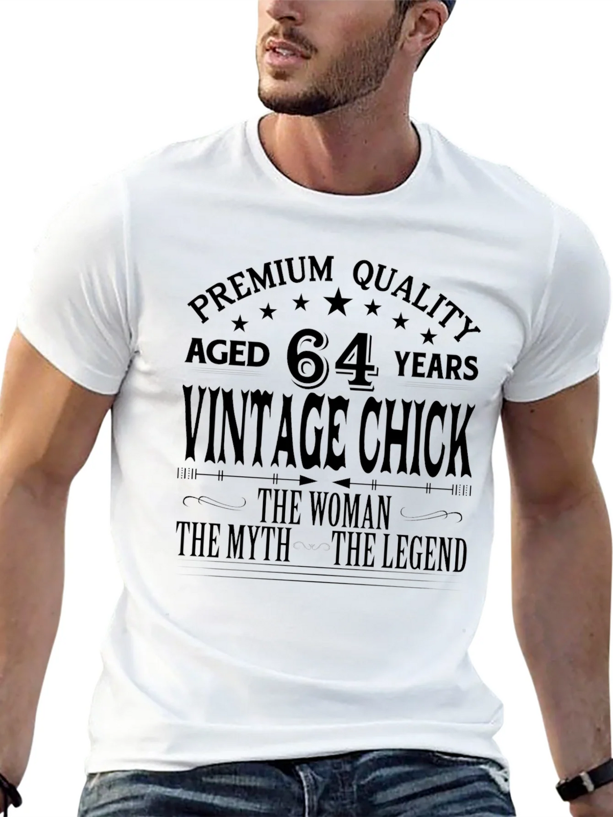 Vintage Chick 64th Birthday Premium Quality T-Shirt product image 12