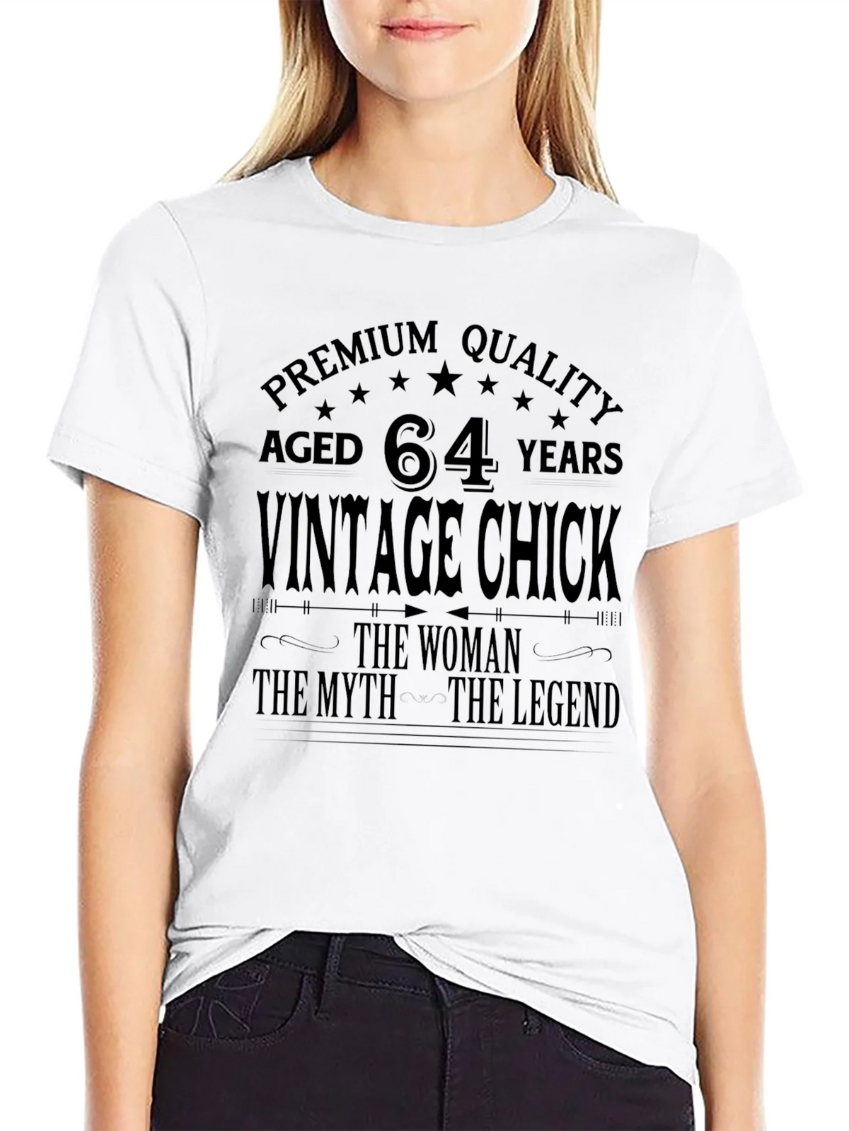 Vintage Chick 64th Birthday Premium Quality T-Shirt product image 8