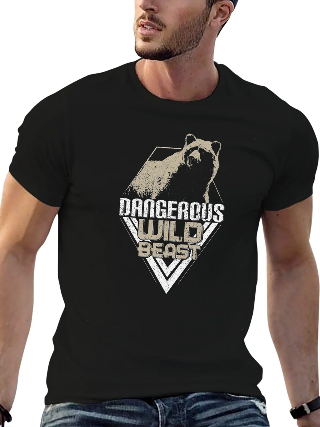 Dangerous Wild Beast Graphic Tee - Black product image 6