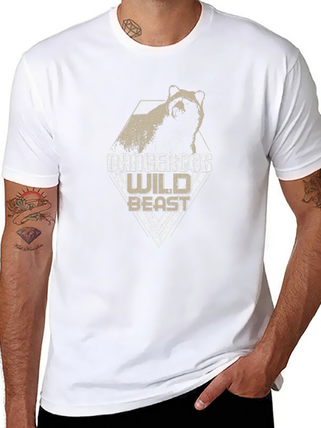 Dangerous Wild Beast Graphic Tee - Black product image 7