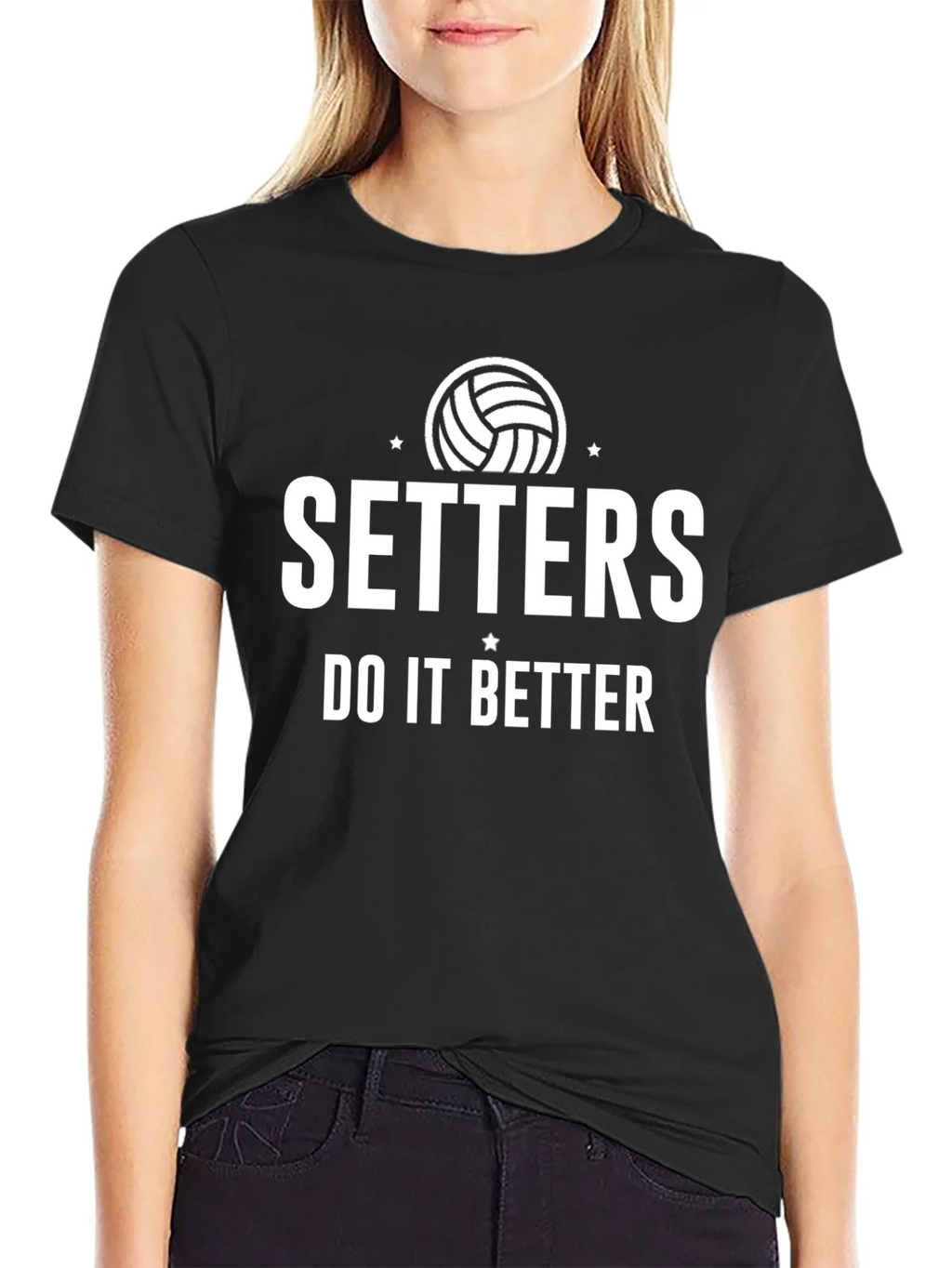 Setters Do It Better Volleyball Graphic T-Shirt product image 2