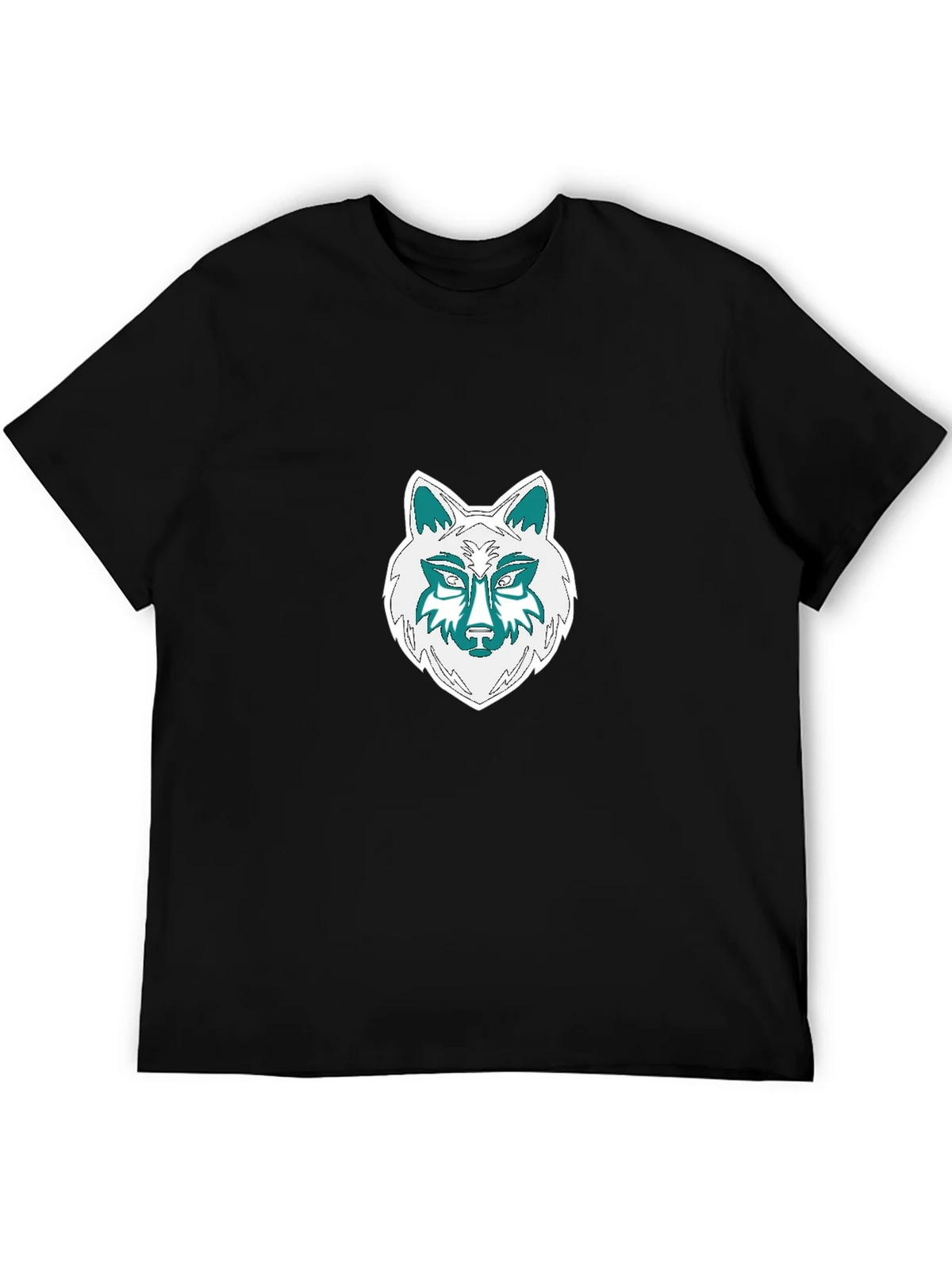 Wolf Graphic Tee - Black Cotton Blend T-Shirt product image 5